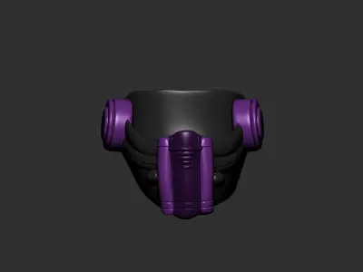 helmet high poly sculpt 3d printable  3D model 65