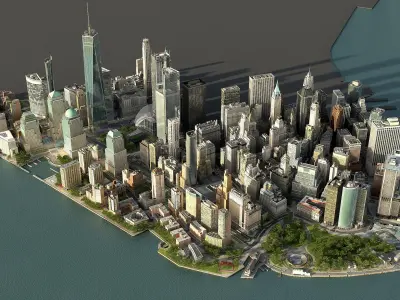  Manhattan Lower Part1 2 3 Low Poly 