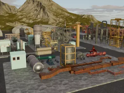 Industrial Complex Overview 3D model