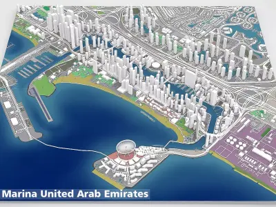 Dubai Marina United Arab Emirates  3D model