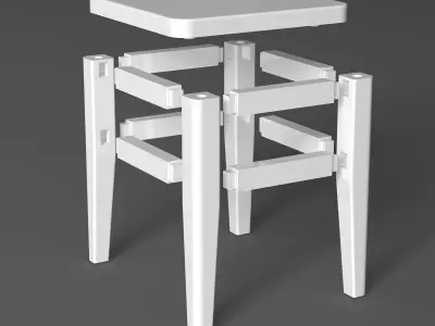 Miniature Dollhouse Stool 3D Model Free STL Free 3D print model