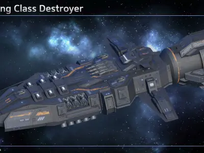 Spaceship Destroyer Collection II 3D Model Pack