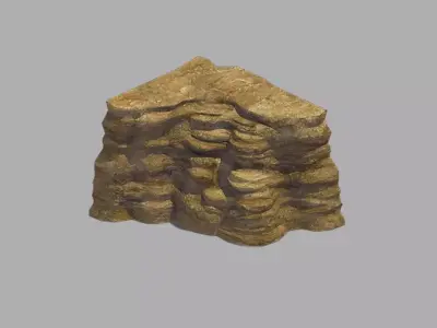Stone - Large Weathered Stone 06 3D model