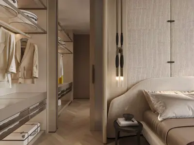 Bedroom interior scenes Low-poly 3D model