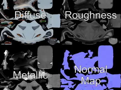 Futuristic Building Model Pack with Organic Architecture Low-poly 3D model