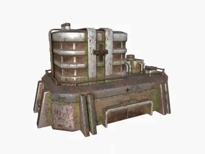 SciFi Hospital A10 Abandoned - Sci Fi Exterior Design Low-poly 3D model