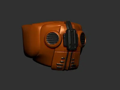 helmet high poly sculpt 3d printable  3D model 152