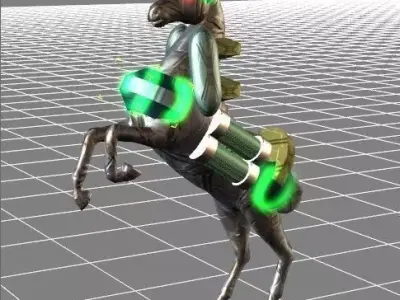 Lightning Galloper for iclone  Low-poly 3D model