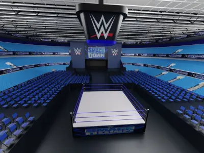 WWE SmackDown Arena Low-poly 3D model