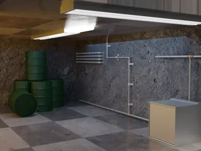 Tunnel Room 3D model