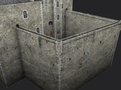 Castle Doune Low-poly 3D model