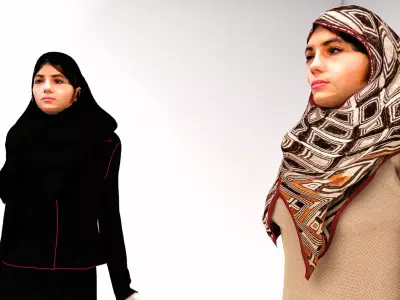 Woman  arabic 3D model 3D model