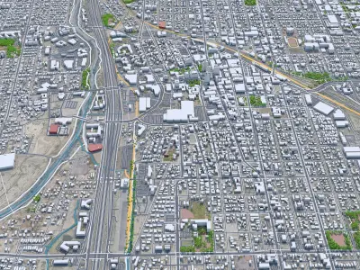 Tucson Downtown Arizona USA Low-poly 3D model