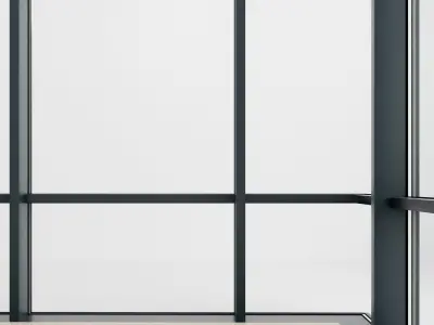 Panoramic glazing Stained glass B1 Low-poly 3D model