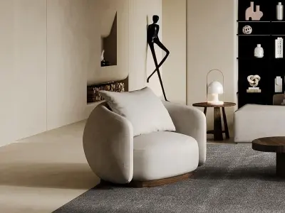 living room Corona Renderer 3D model 3D model 3D model