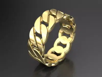 Link Chain Ring full size 4-12 US 3D print model
