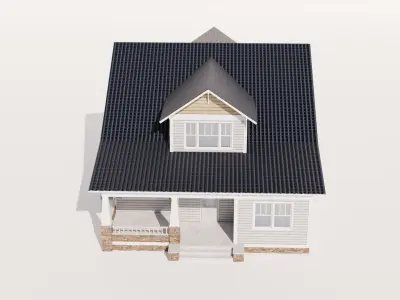 Craftsman Style House Low-poly 3D model