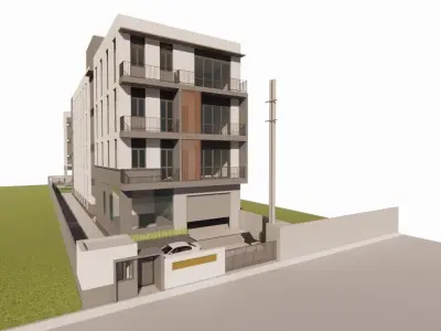 residential complex-Apartment 3D model buy