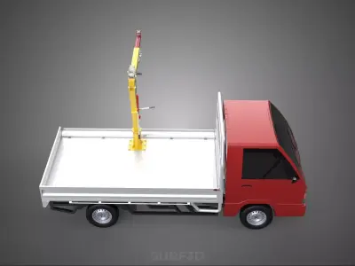 DROP SIDE CRANE HOIST HAND WINCH LOAD BED GATE DOOR PICKUP TRUCK 3D model