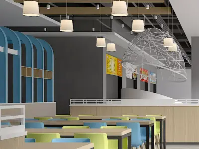 restaurant interior 3D model