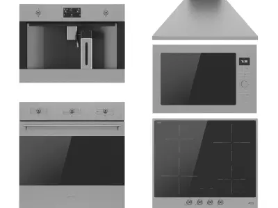 SMEG kitchen appliance collection 3D model