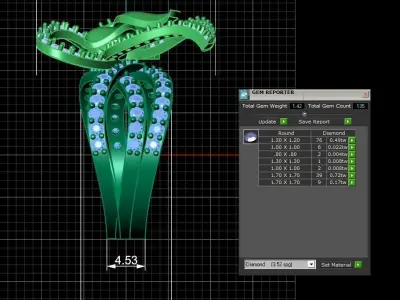 Diamond Ring for Women 3D print model 6