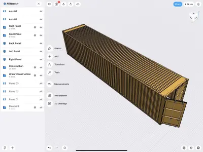 Dry Van 40 Container 3D Model 3D model