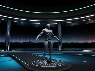 Futuristic Sci-Fi Studio Room UE5 3D model