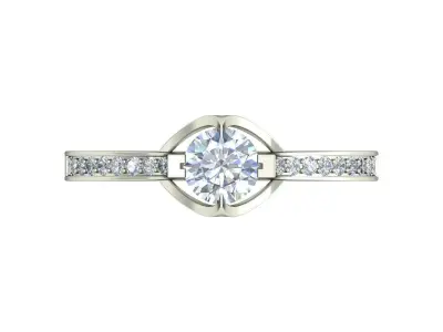 Women Wedding Engagement Ring 3D print model 17
