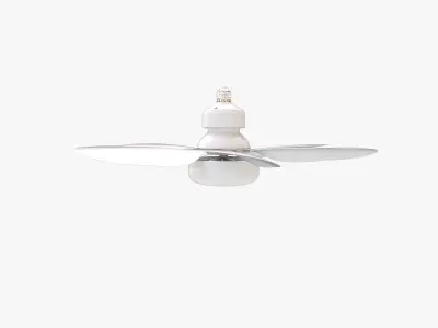 Socket Ceiling Fan With Light and Remote Control 3D model