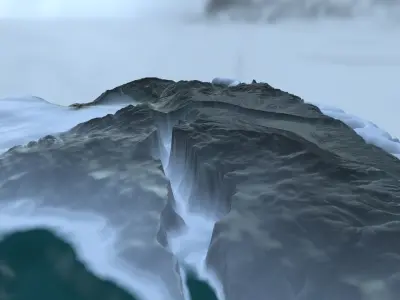 Snow Mountain Low-poly 3D model