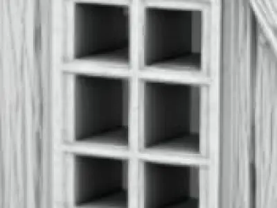 The barn with doors and windows 3D print model