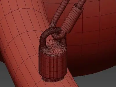 Arya 70 Light Satin Gold Chandelier 3D model