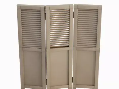 Foldable Room Screen 01 Low-poly 3D model