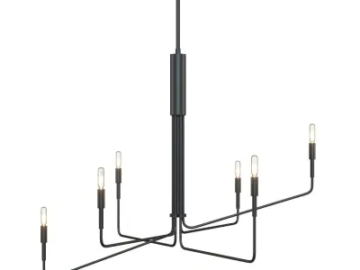 Clive 6-Arm Chandelier - Crate and Barrel  3D model