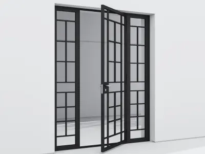 Aluminium door 72 3D model