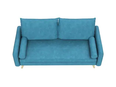 Modern Fabric Sofa Low-poly 3D model
