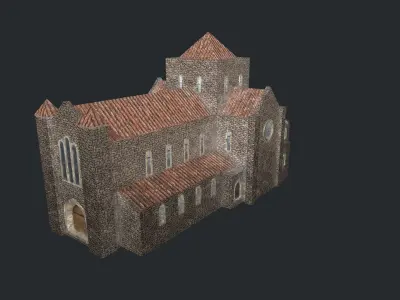 Church Low-poly 3D model Low-poly 3D model