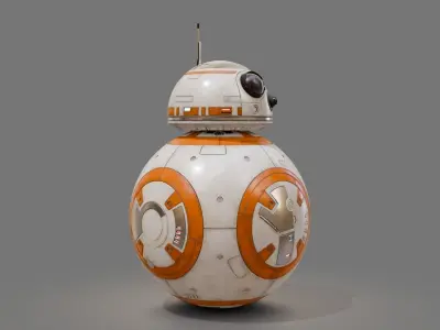 BB-8 robot Starwars PBR high model 3D model