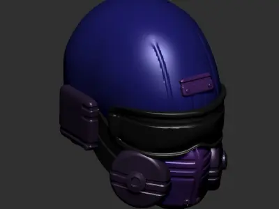 helmet high poly sculpt 3d printable ver 7 3D model 3D model 68