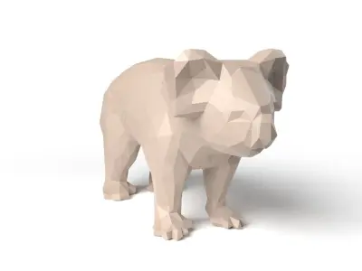 Koala Low Poligonal Low-poly 3D model