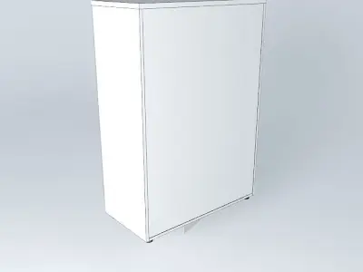 MEDIUM HEIGHT CABINET ALUM. FRAME GLASS DOORS 900x450x1350mm Free 3D model