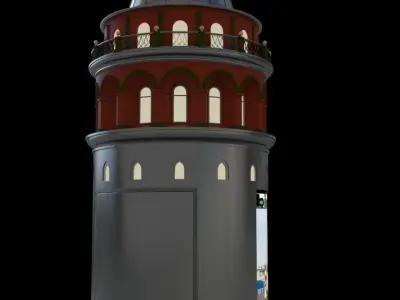 galata tower 3D model