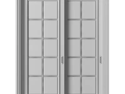 Interior sliding doors in classic style 3D model