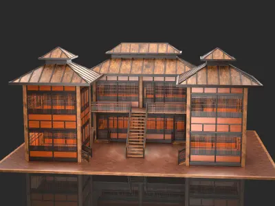 Medieval Fantasy House 11 with interior and exterior 3D model