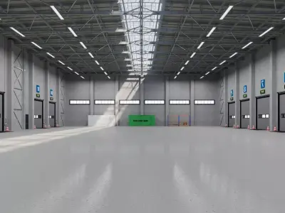 Warehouse Logistic 13 interior and exterior 3D model