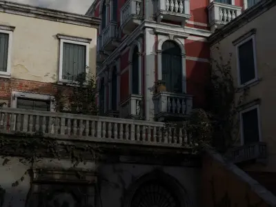 Italian Venetian Gothic Scene Low-poly 3D model