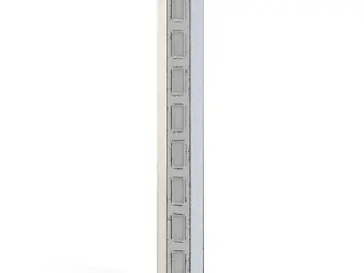 Futuristic Apartment Wall Corner 3D model