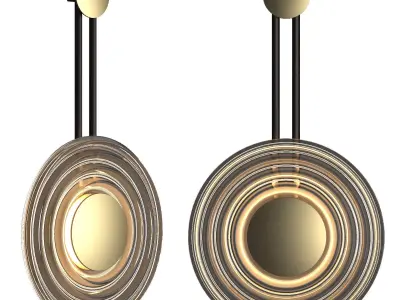 SOLAR modern wall light with circular shape 3D model