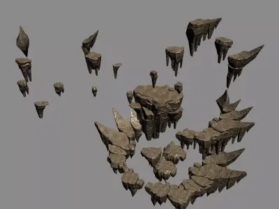 Fox Mountain Secret Cave - Stone 01 3D model